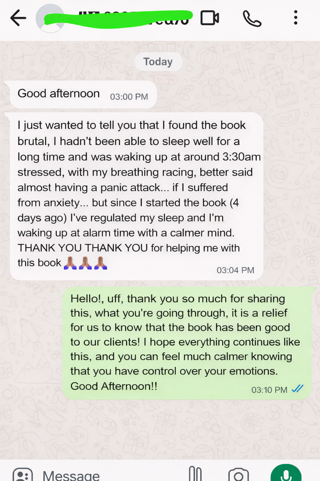 Real WhatsApp Testimonial
